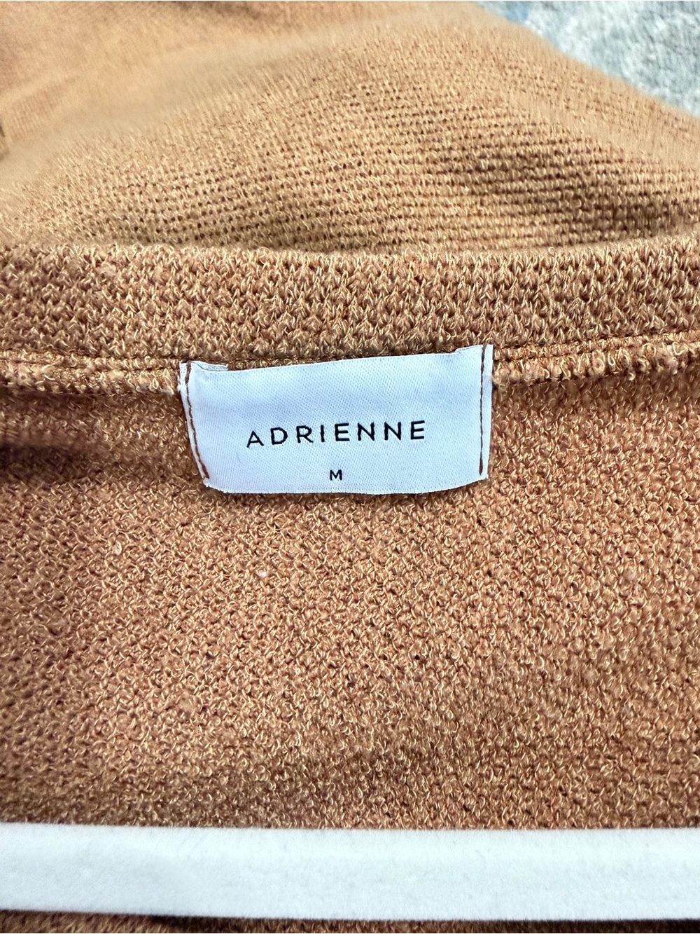 Adrienne Camel Knit Crew Sweater